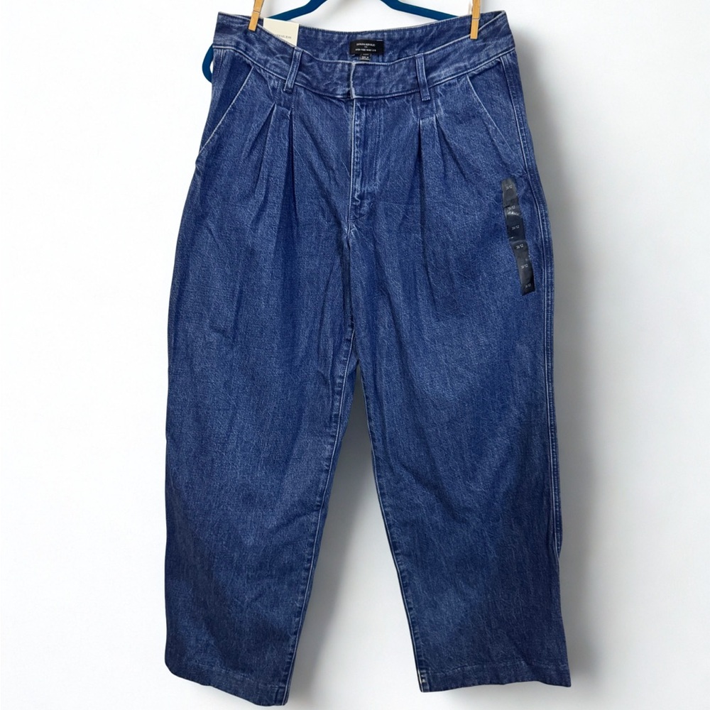 Banana Republic Front Pleated Blue Jeans